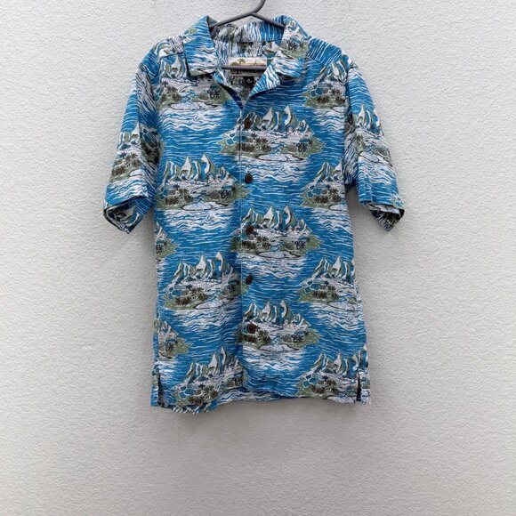 Patagonia Other - Patagonia Pataloha Hawaiian Print Button Up Shirt 62495 Boys size Medium 10